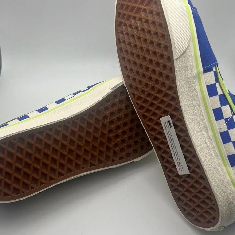 Vans SK8-Low checkerboard blue white green casual skate sneaker shoe NWB Men 9.5